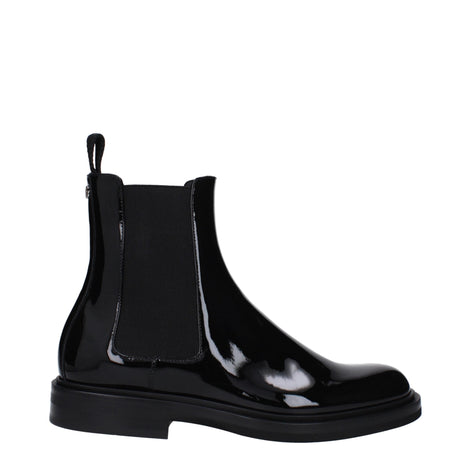 Dolce & Gabbana Black Leather Ankle Boots Dolce & Gabbana