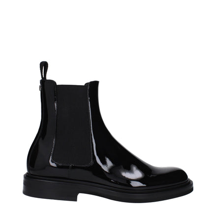 Dolce & Gabbana Black Leather Ankle Boots Dolce & Gabbana