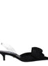 Versace Black Satin Flat Sandals Versace