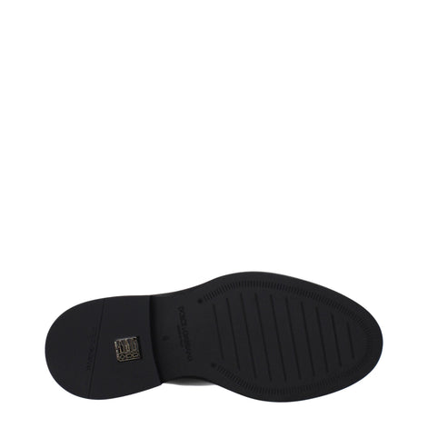 Dolce & Gabbana Black Leather Ankle Boots Dolce & Gabbana