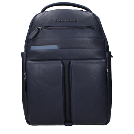 Piquadro Blue Leather Backpack Piquadro
