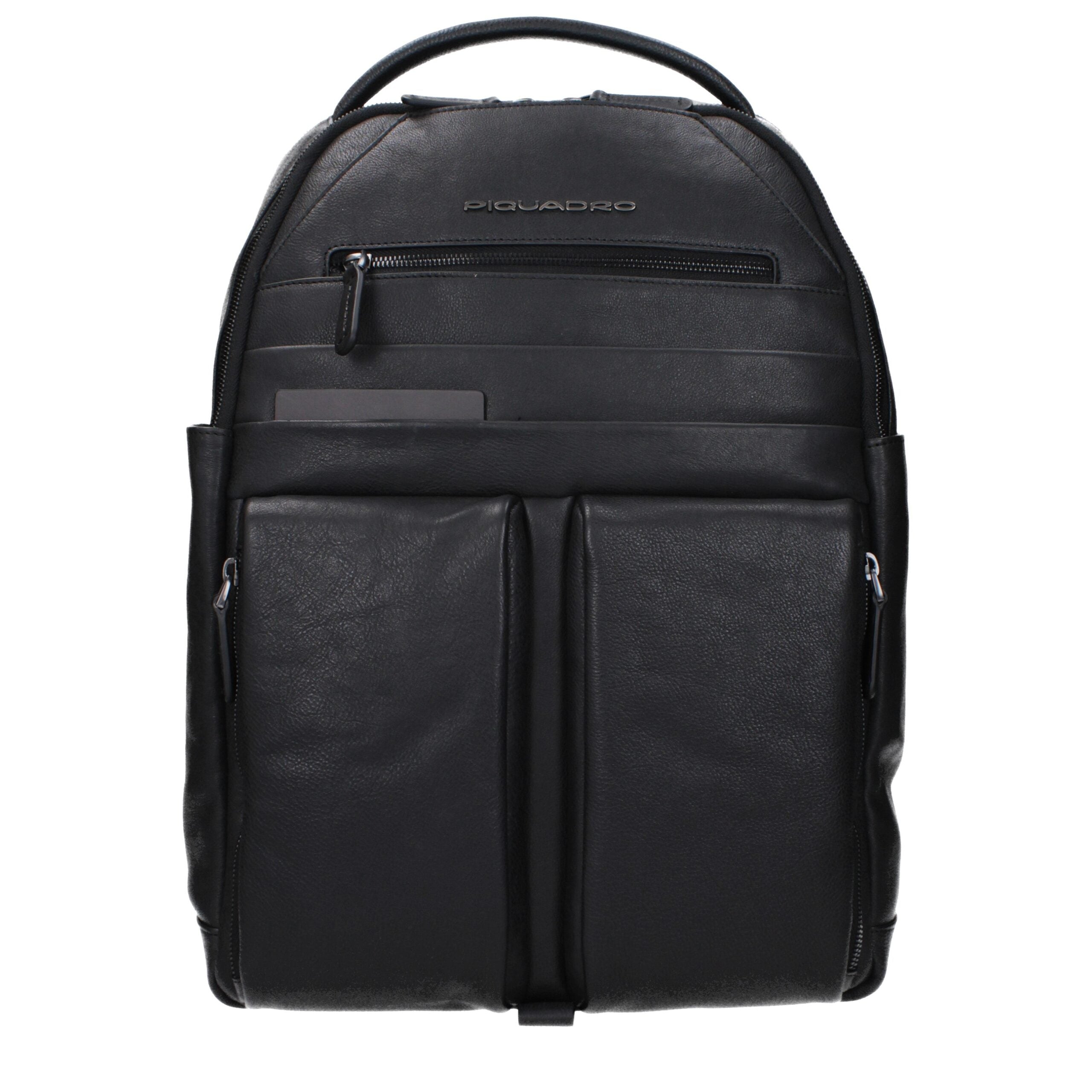 Piquadro Black Leather Backpack Piquadro