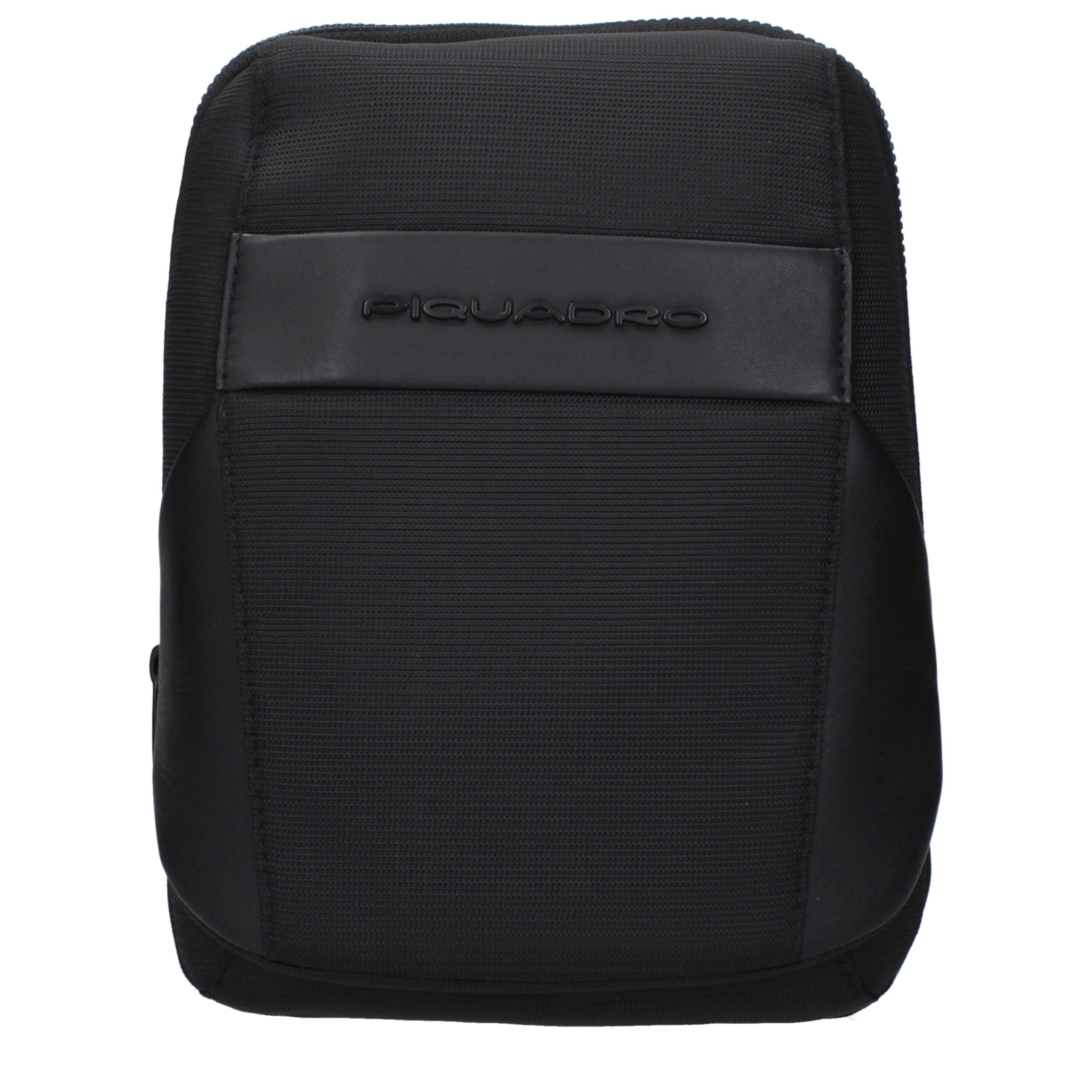 Piquadro Black Fabric Crossbody Bag Piquadro