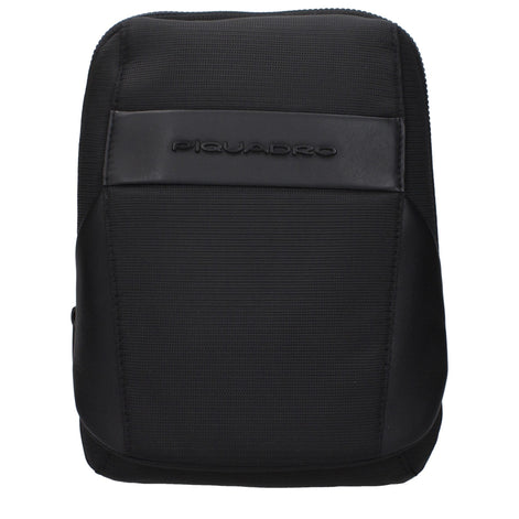 Piquadro Black Fabric Crossbody Bag Piquadro