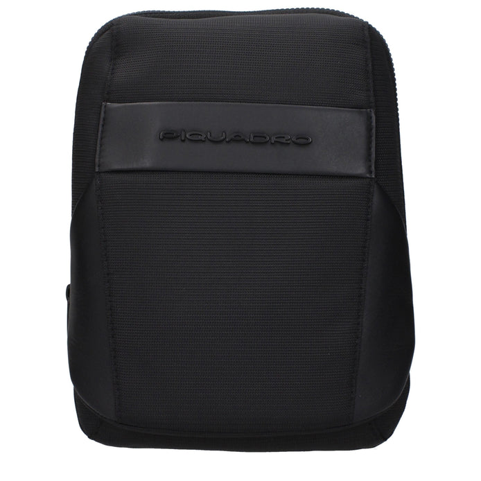 Piquadro Black Fabric Crossbody Bag Piquadro
