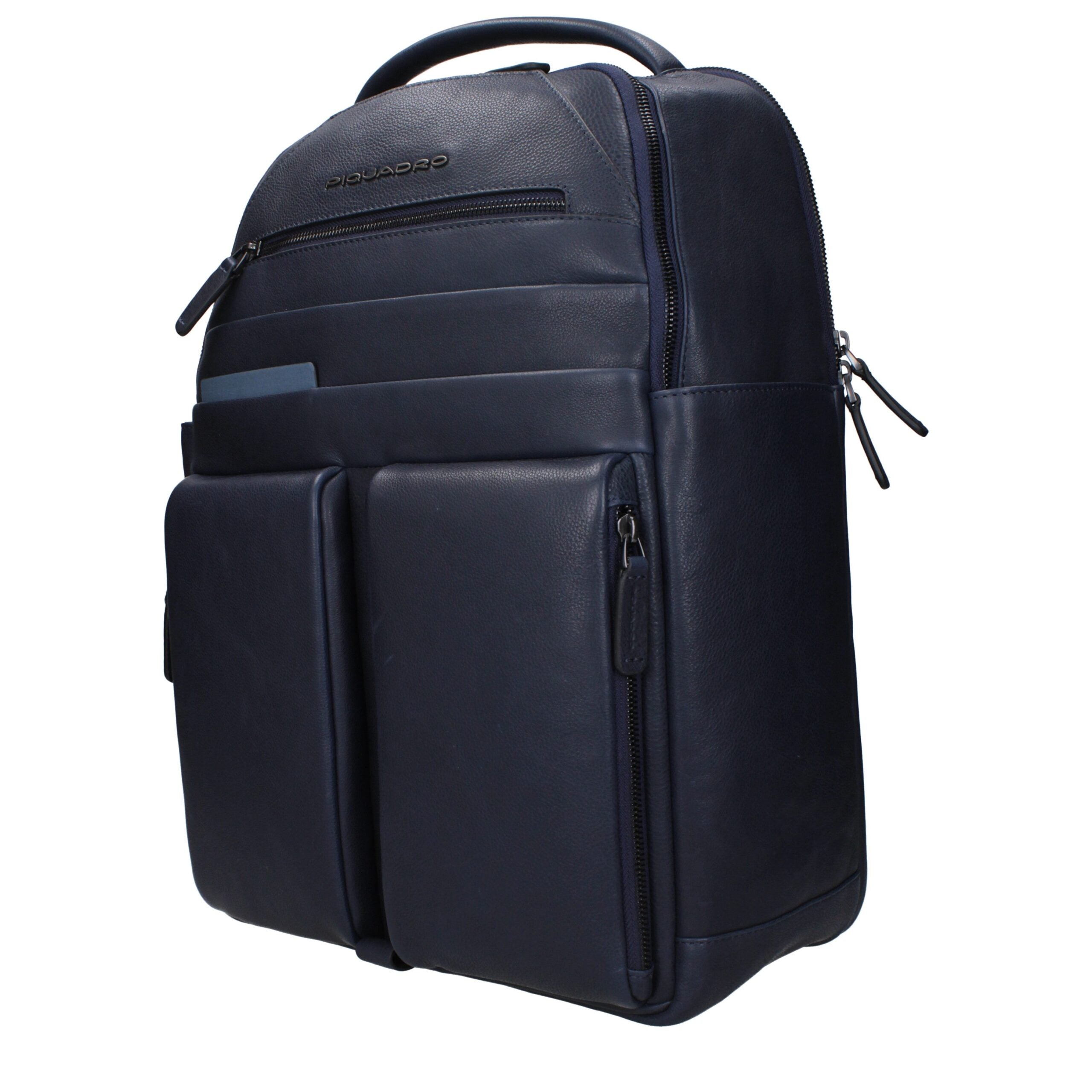Piquadro Blue Leather Backpack Piquadro