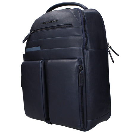 Piquadro Blue Leather Backpack Piquadro