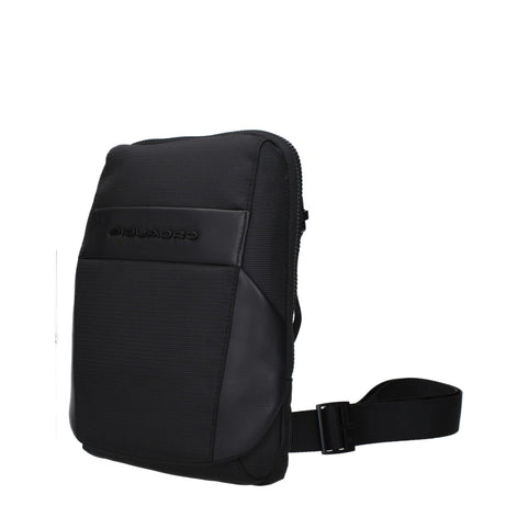 Piquadro Black Fabric Crossbody Bag Piquadro