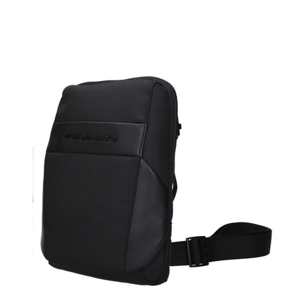 Piquadro Black Fabric Crossbody Bag Piquadro