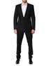 Dolce & Gabbana Black Jacquard Single Breasted 2 Piece Suit Dolce & Gabbana