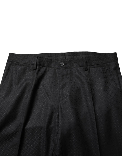 Dolce & Gabbana Black Jacquard Single Breasted 2 Piece Suit Dolce & Gabbana