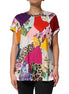 Dolce & Gabbana Multicolor Patchwork Cotton Silk Blouse Top Dolce & Gabbana