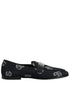 Dolce & Gabbana Blue Logo Cotton Loafers Formal Dress Shoes Dolce & Gabbana