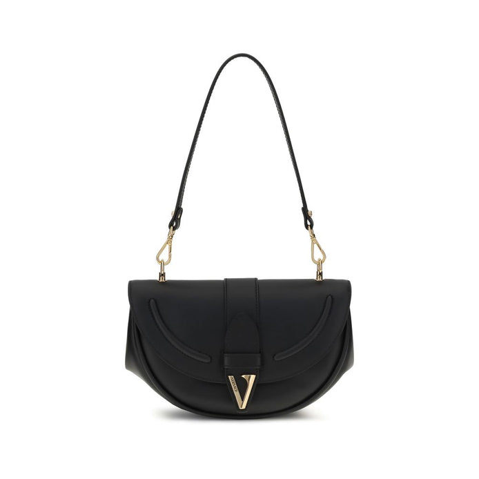 Versace Black Calf Leather Bos Taurus Shoulder Bag Versace