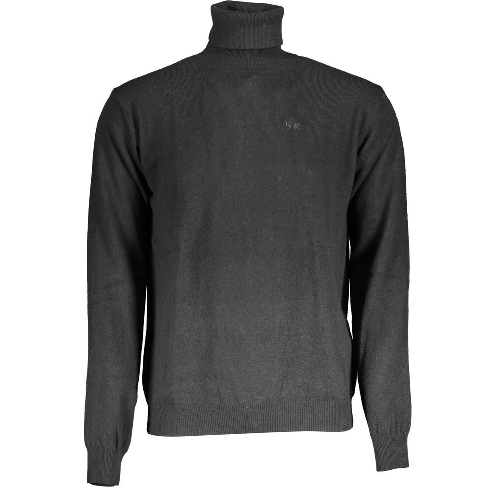 La Martina Nero Wool Men Sweater La Martina