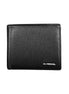 La Martina Black Leather Men Wallet La Martina