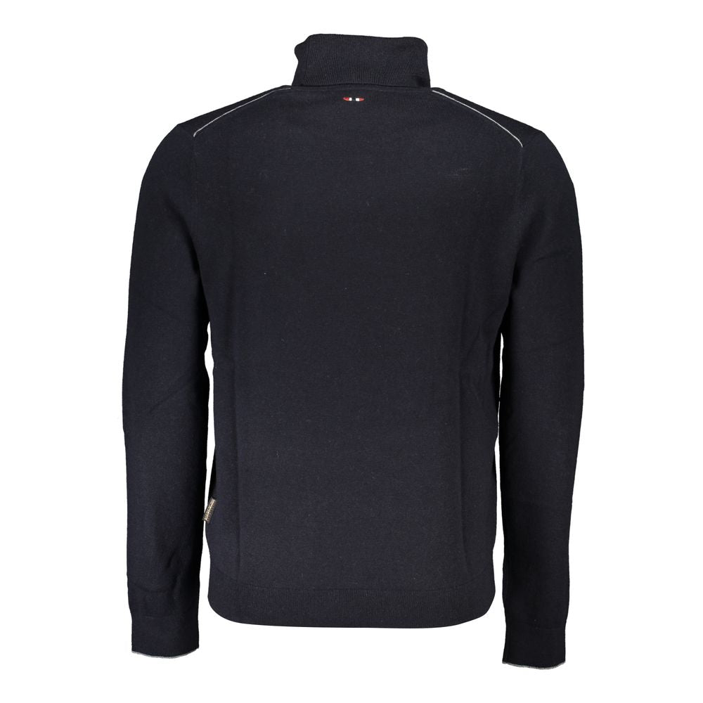 Napapijri Black Tessuto Mens Sweater High Neck Napapijri