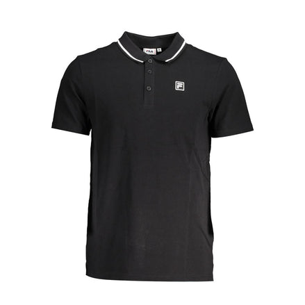 Fila Black Cotton Polo Shirt Fila