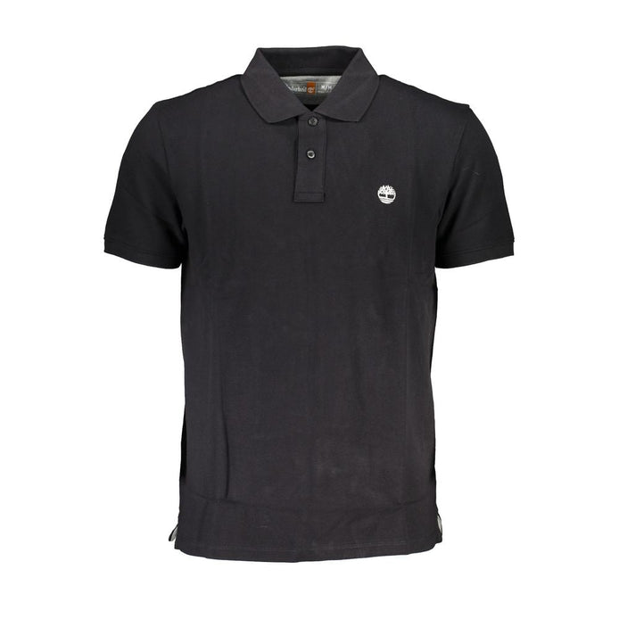 Timberland Black Cotton Men Polo Shirt Timberland
