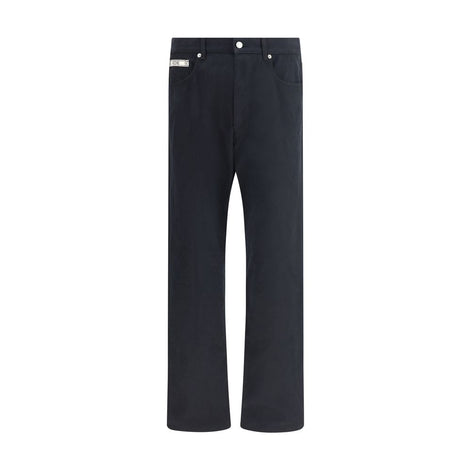 Moschino Black Cotton Casual Pants Moschino
