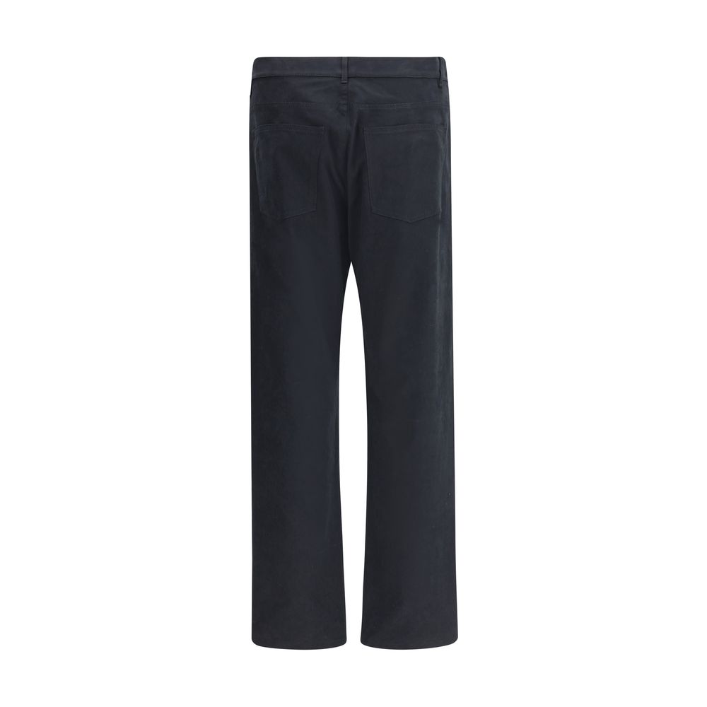 Moschino Black Cotton Casual Pants Moschino