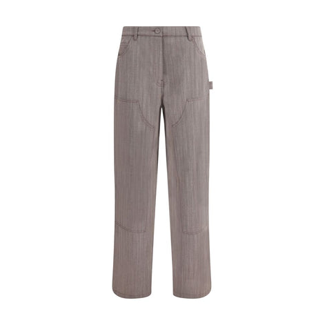 Golden Goose Brown Fleece Wool Casual Pants Golden Goose