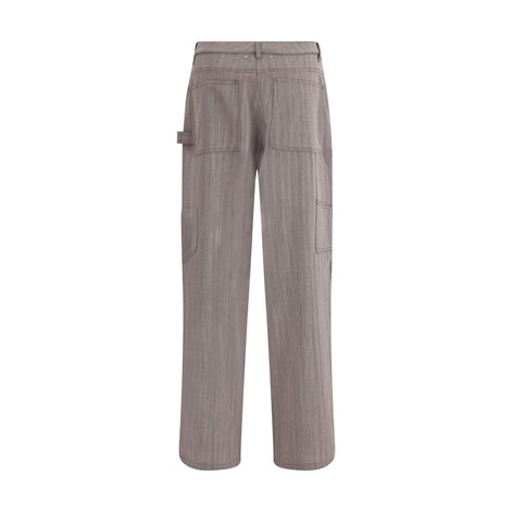 Golden Goose Brown Fleece Wool Casual Pants Golden Goose