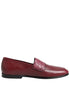 Dolce & Gabbana Burgundy Leather Formal Slip On Shoes Dolce & Gabbana
