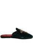 Dolce & Gabbana Green Velvet Cross Embellished Slippers Shoes Dolce & Gabbana