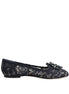 Dolce & Gabbana Blue Taormina Lace Crystals Flats Shoes Dolce & Gabbana