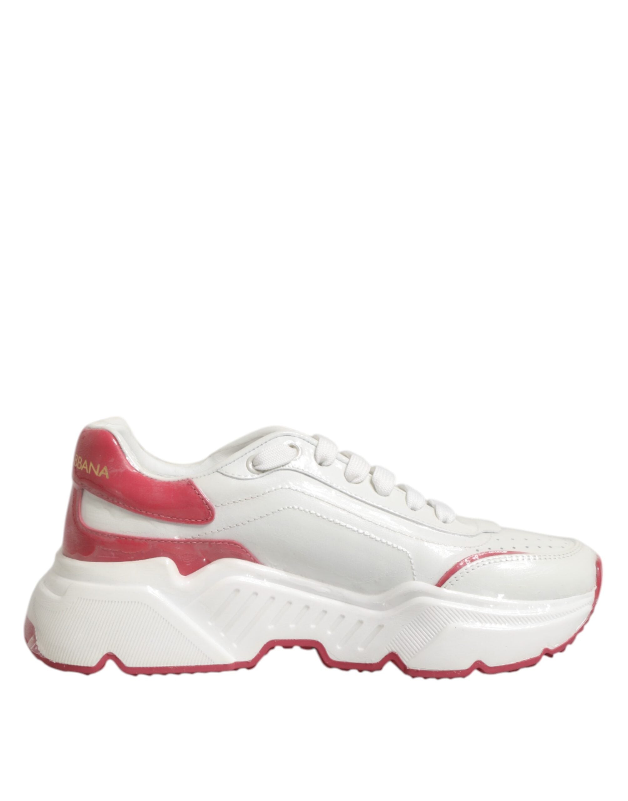 Dolce & Gabbana White Pink Daymaster Low Top Sneakers Shoes Dolce & Gabbana