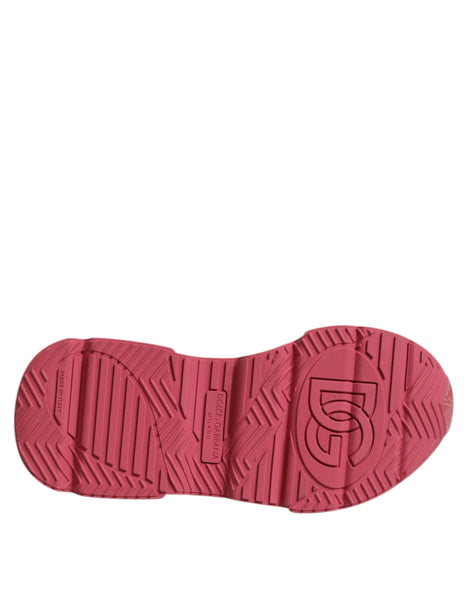 Dolce & Gabbana White Pink Daymaster Low Top Sneakers Shoes Dolce & Gabbana