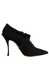 Dolce & Gabbana Black Lace Up Stiletto Heels Pumps Shoes Dolce & Gabbana