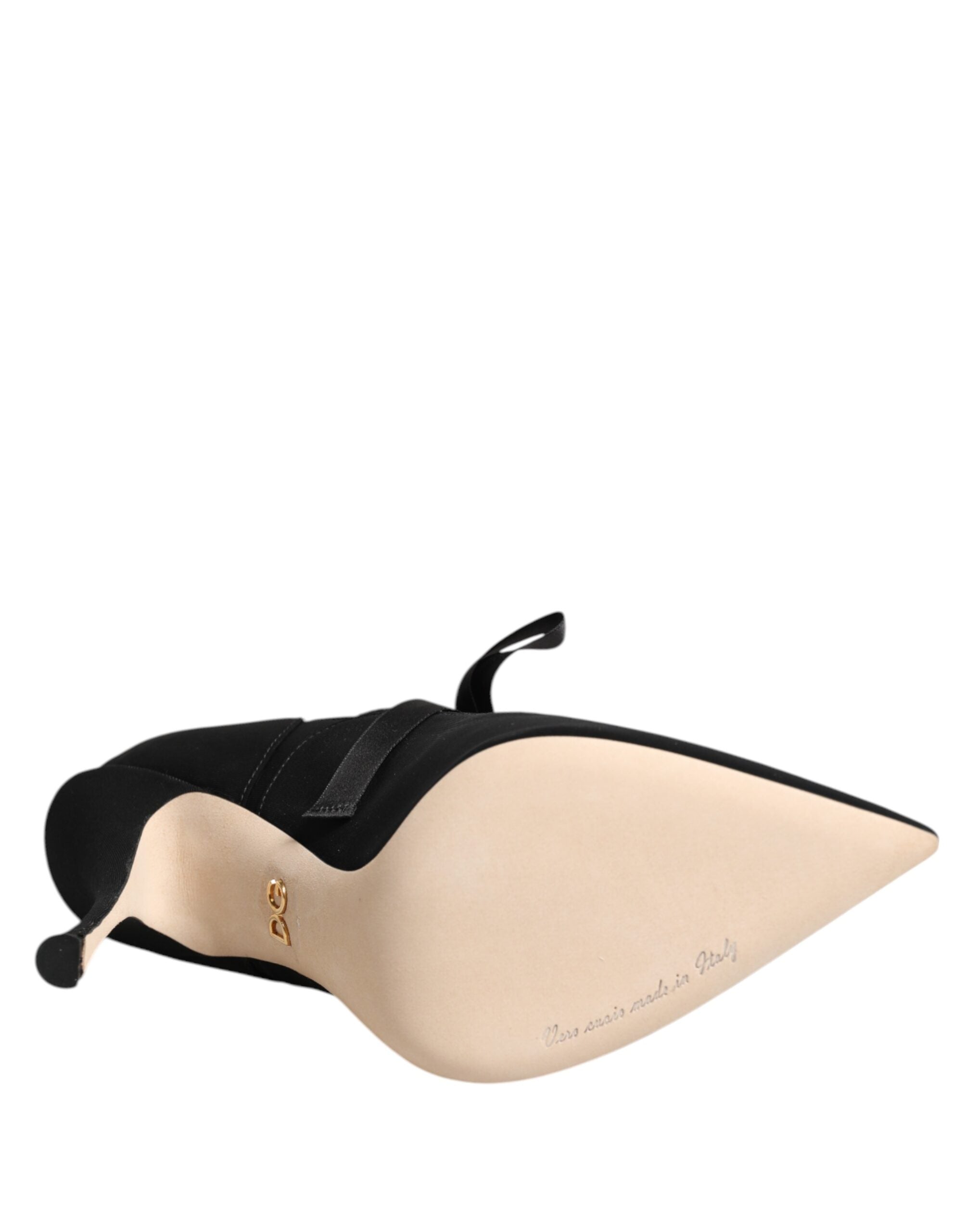 Dolce & Gabbana Black Lace Up Stiletto Heels Pumps Shoes Dolce & Gabbana