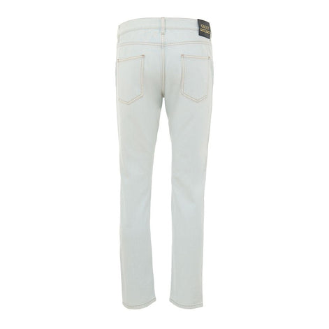 Gucci Blue Cotton Relaxed Fit Jeans Gucci