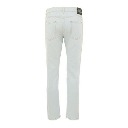 Gucci Blue Cotton Relaxed Fit Jeans Gucci