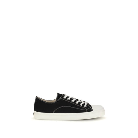 Moschino Black Cotton Low Top Sneakers Moschino