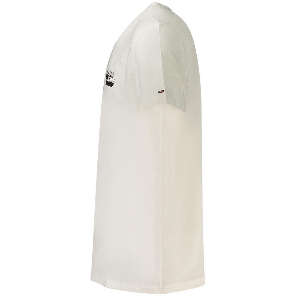 Tommy Hilfiger Bianco Cotton Men T-Shirt Tommy Hilfiger