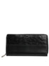 Dolce & Gabbana Black Leather Logo Plaque Zip Around Continental Wallet Dolce & Gabbana