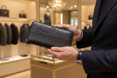 Portefeuille Dolce &amp; Gabbana Cuir Noir Logo Plaque Continental Homme