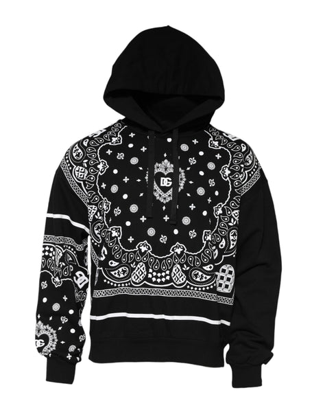 Dolce &amp; Gabbana Schwarzer Bandana Kapuzenpullover für Herren