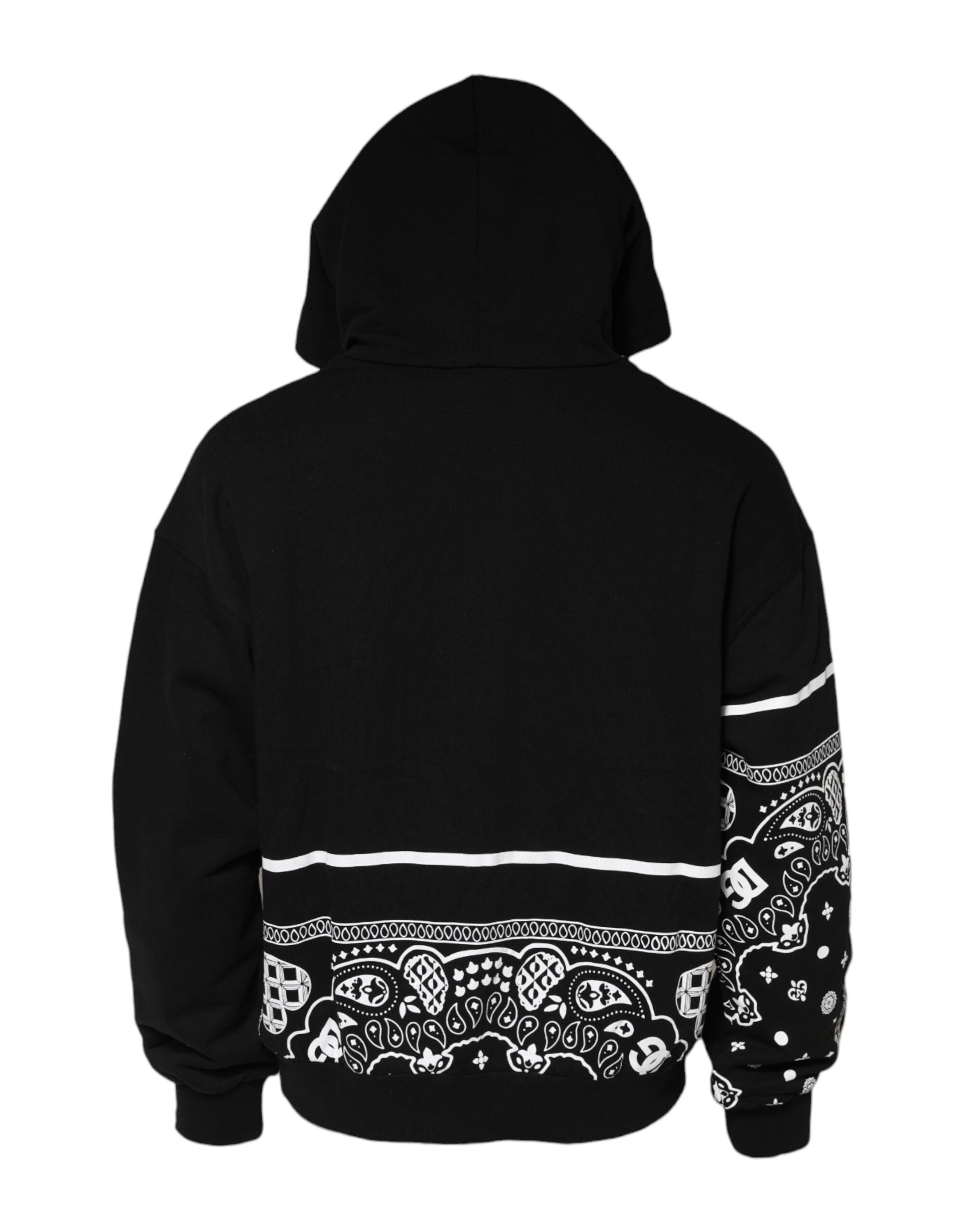 Dolce & Gabbana Schwarzer Bandana Kapuzenpullover für Herren