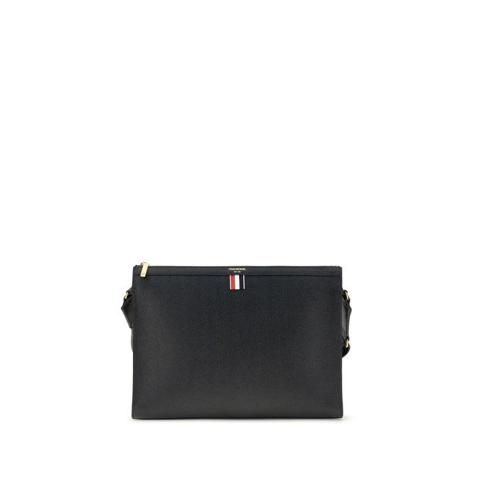 Thom Browne Black Calf Leather Bos Taurus Clutch Bag Thom Browne