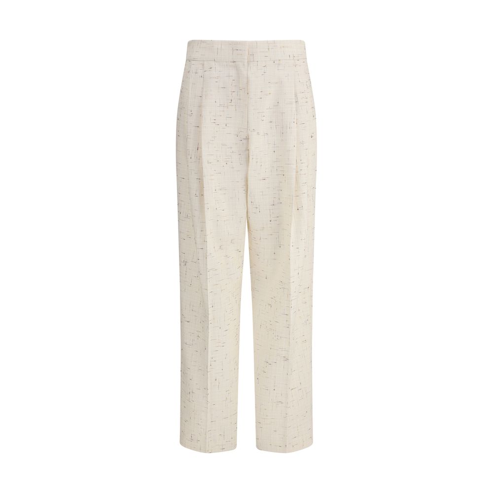 Fabiana Filippi Cream Cotton Casual Pants Fabiana Filippi