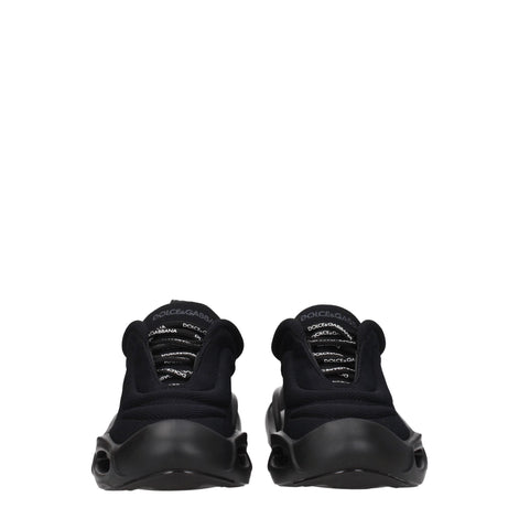 Dolce & Gabbana Black Fabric Chunky Sneakers Dolce & Gabbana