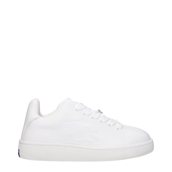 Burberry White Leather Low Top Sneakers Burberry