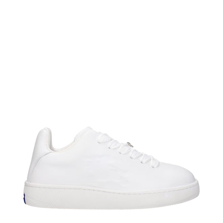 Burberry White Leather Low Top Sneakers Burberry