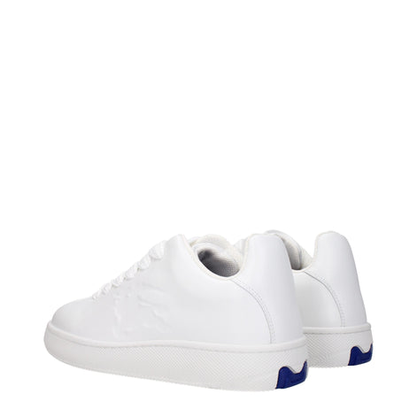 Burberry White Leather Low Top Sneakers Burberry