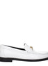 Versace White Leather Slip-On Loafers Versace