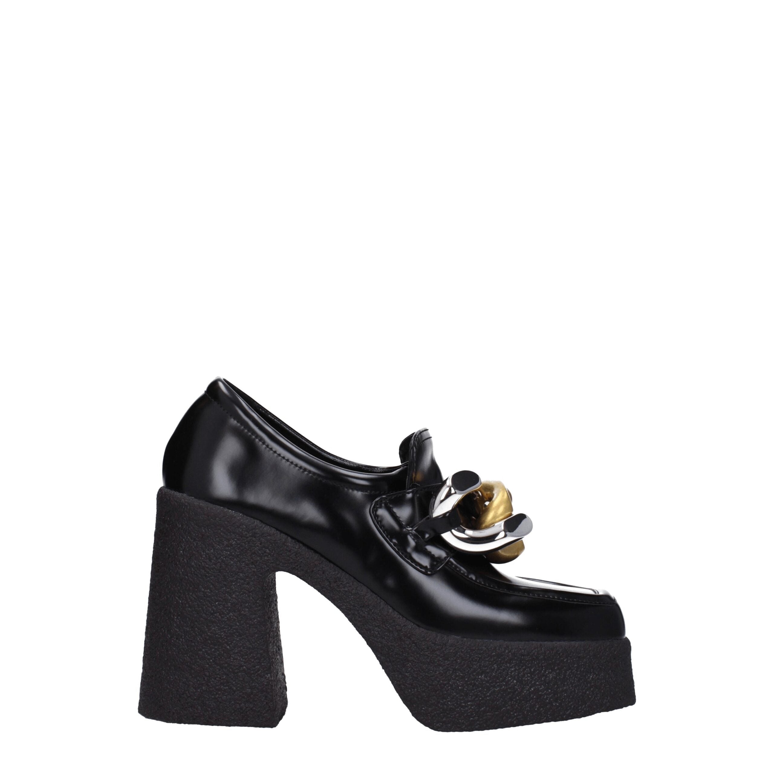 Stella McCartney Black Leather Platform Loafers Stella McCartney